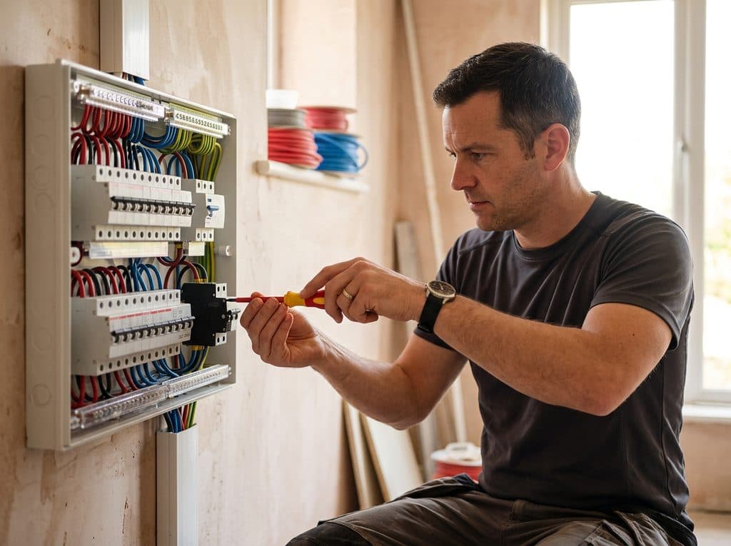 Montaje de la red eléctrica completa de una vivienda en Burela
